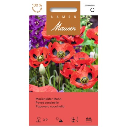 Samen Mauser Pavot coccinelle Rouge semences en vrac Samen Mauser Pavot coccinelle Rouge semences en vrac