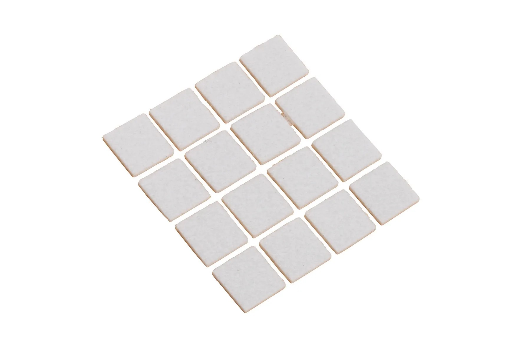 Patin en feutre angulaire autocollant Blanc 22 x 22 mm / 16 pcs Patin en feutre angulaire autocollant Blanc 22 x 22 mm / 16 pcs