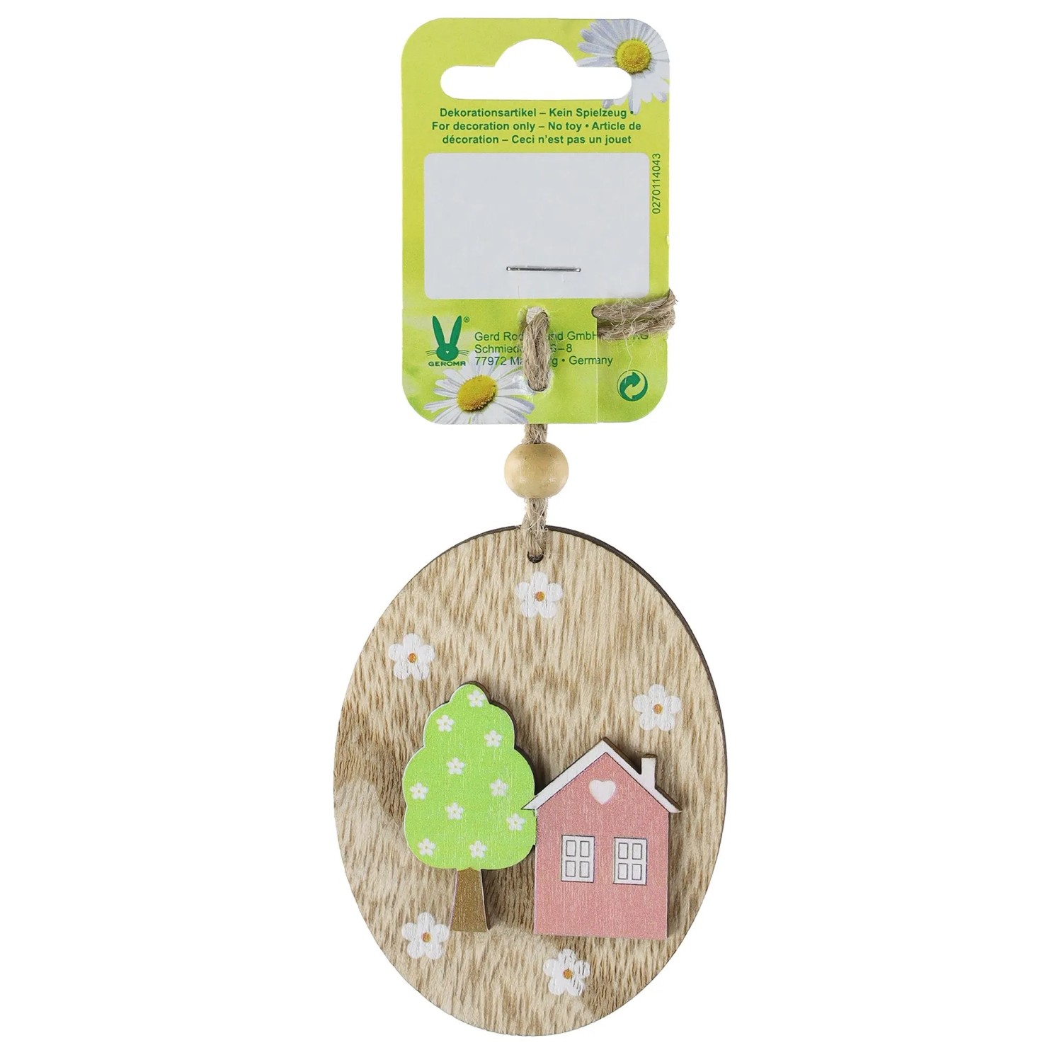 Decorazione pasquale Uovo in legno da appendere Rosa 8 cm Decorazione pasquale Uovo in legno da appendere Rosa 8 cm