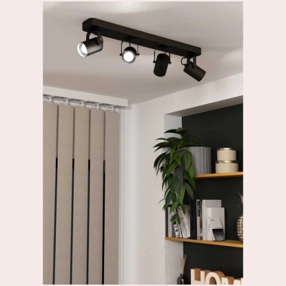 Eglo Faretto da soffitto LED Sorego GU10 Nero 12 x 58 cm / 3 W / 250 lm Eglo Faretto da soffitto LED Sorego GU10 Nero 12 x 58 cm / 3 W / 250 lm