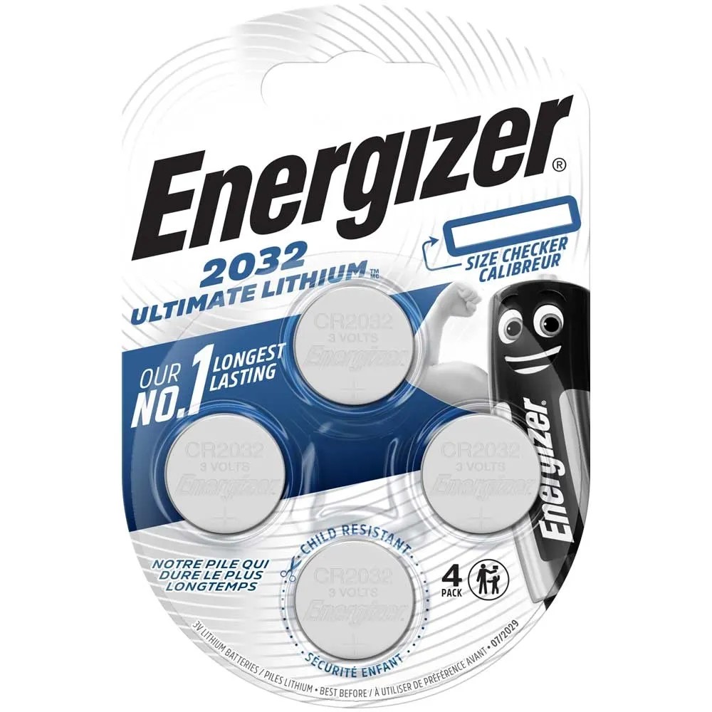 Energizer-Knopfzelle CR2032 Ultimate Lithium 4 Stk. Energizer-Knopfzelle CR2032 Ultimate Lithium 4 Stk.