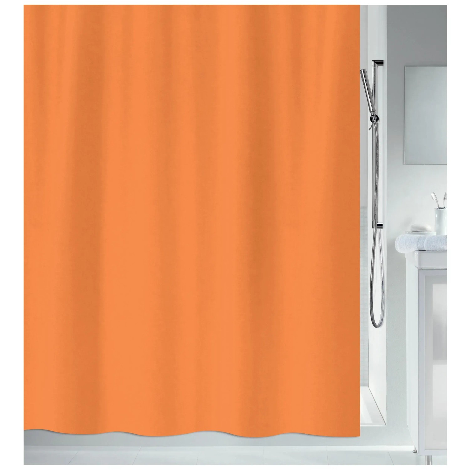 Spirella Textilduschvorhang Primo Orange 180 x 180 cm Spirella Textilduschvorhang Primo Orange 180 x 180 cm