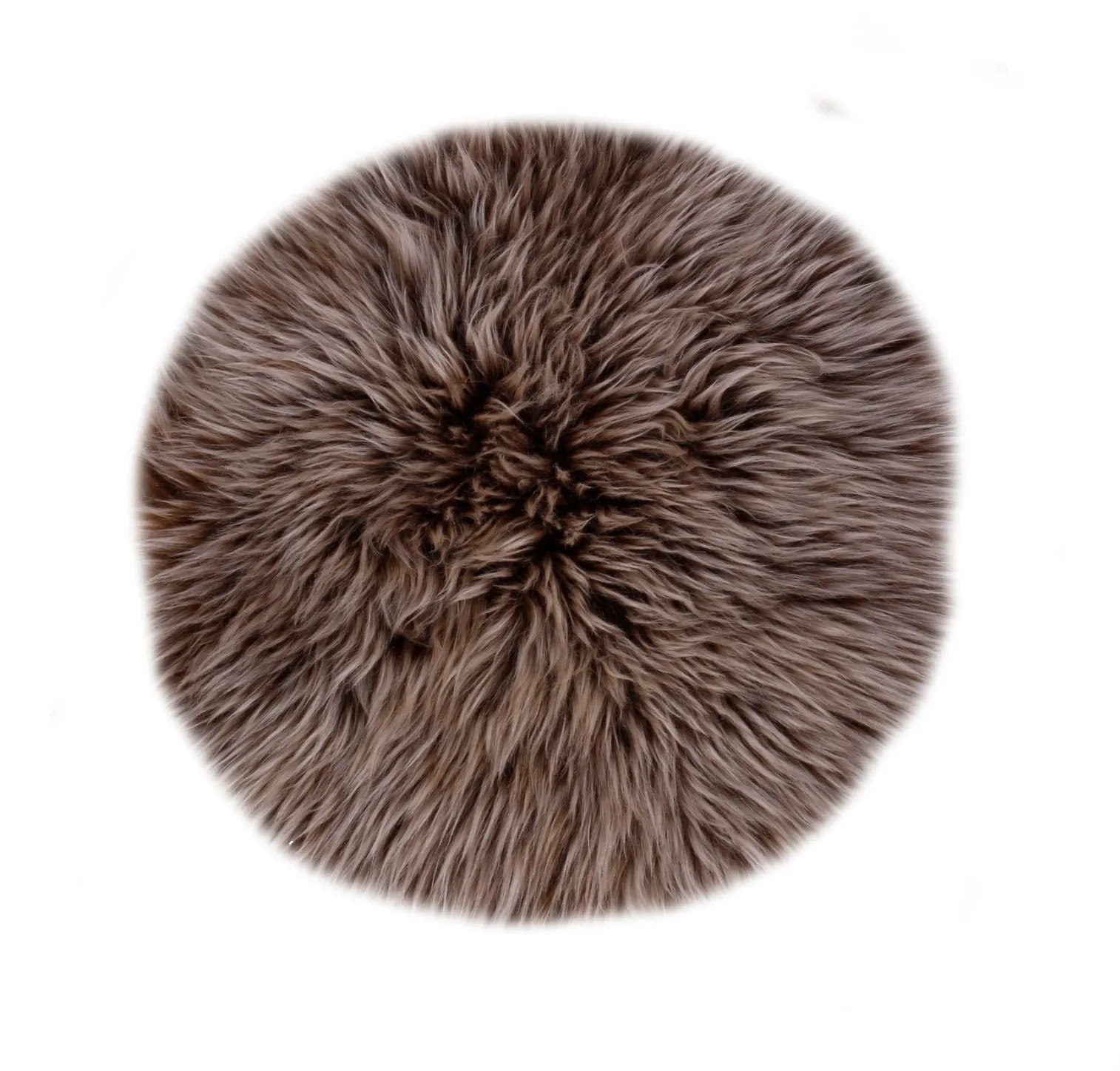 Schaffell Echtfell Sitzkissen rund Cappuccino ca. 34 x 34 cm Schaffell Echtfell Sitzkissen rund Cappuccino ca. 34 x 34 cm