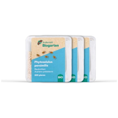 Andermatt Biogarten Phytoseiulus Raubmilben 3 x 200 Stk. Andermatt Biogarten Phytoseiulus Raubmilben 3 x 200 Stk.