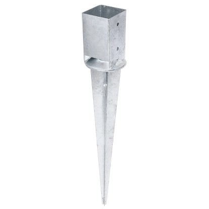 Ancre à enfoncer réglable pour poteaux carrés en bois 91x91x750 mm Ancre à enfoncer réglable pour poteaux carrés en bois 91x91x750 mm