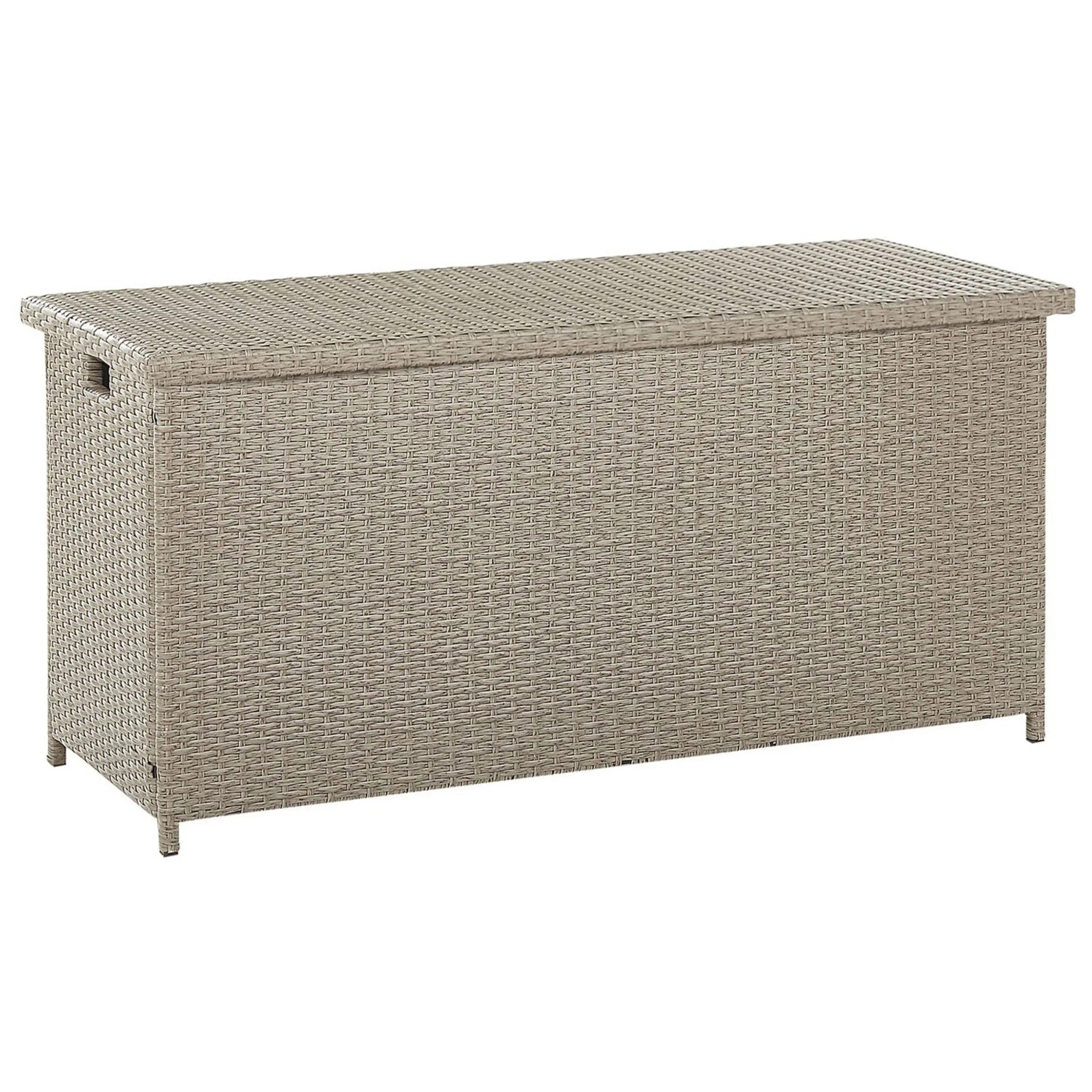 Beliani Auflagenbox Modena Rattan Taupe (HxBxT) 63 x 126 x 46 cm Beliani Auflagenbox Modena Rattan Taupe (HxBxT) 63 x 126 x 46 cm