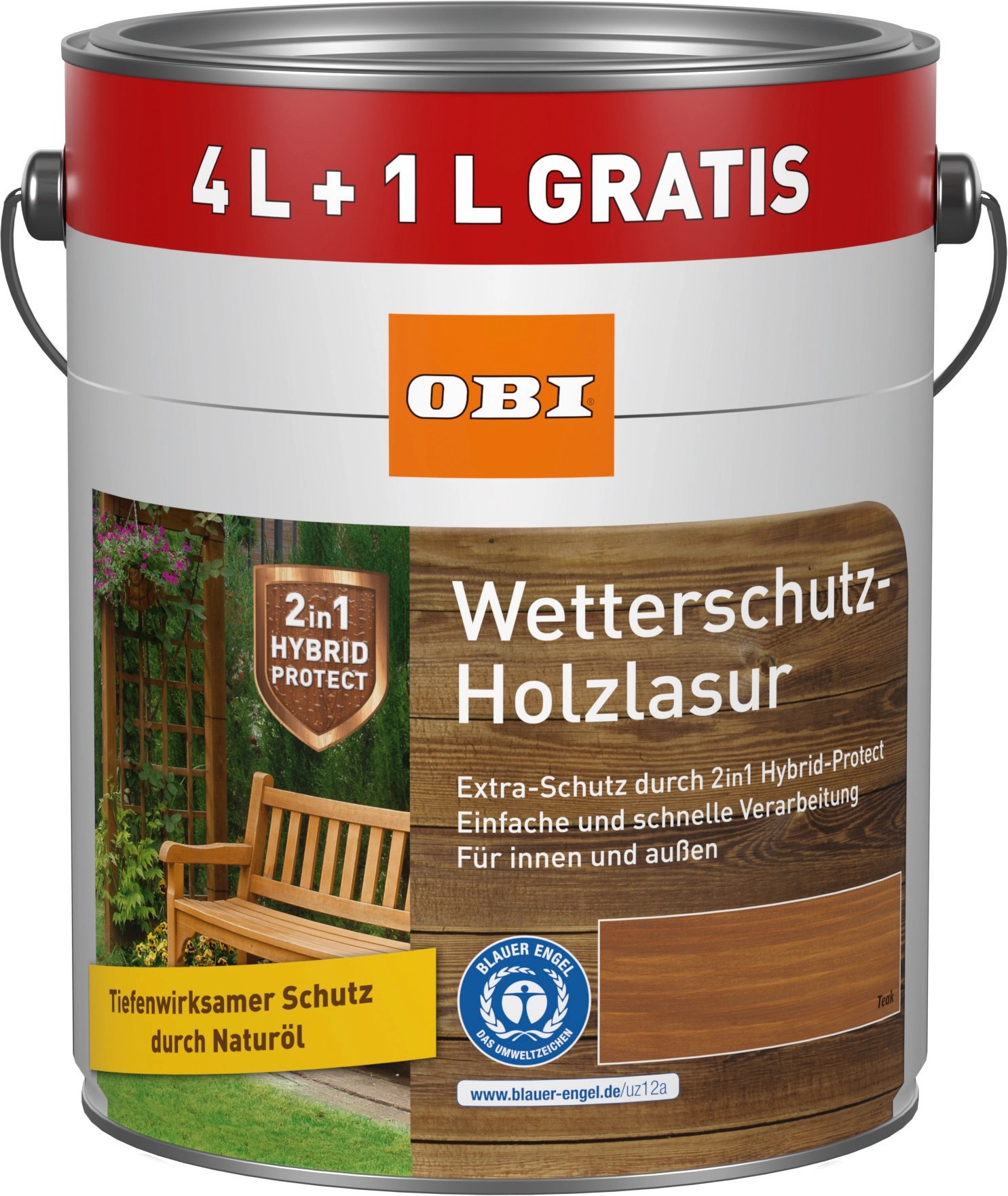 Obi Wetterschutz Holzlasur In Teak L Kaufen Bei Obi