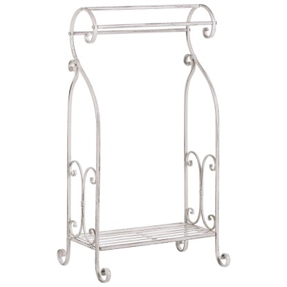 Handtuchständer Linares freistehend Metall Weiss 49 x 91 cm Handtuchständer Linares freistehend Metall Weiss 49 x 91 cm
