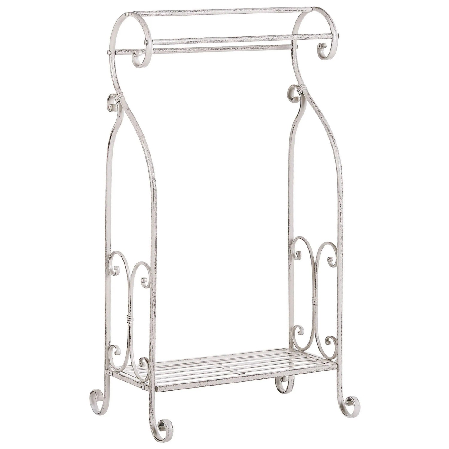 Handtuchständer Linares freistehend Metall Weiss 49 x 91 cm Handtuchständer Linares freistehend Metall Weiss 49 x 91 cm