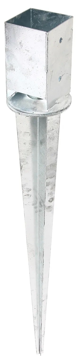 Ancre à enfoncer réglable pour poteaux carrés en bois 91x91x900 mm Ancre à enfoncer réglable pour poteaux carrés en bois 91x91x900 mm