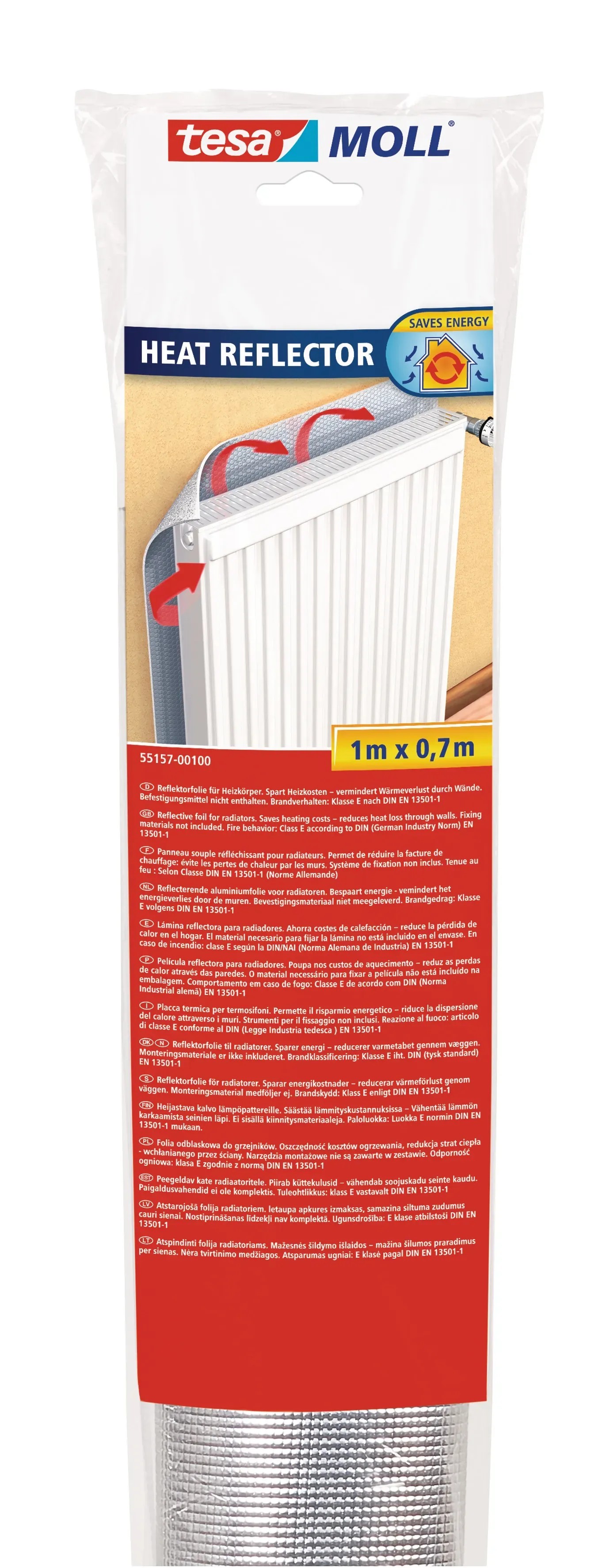 Tesamoll Heat Reflector pellicola riflettente 1 x 0,7 m Tesamoll Heat Reflector pellicola riflettente 1 x 0,7 m