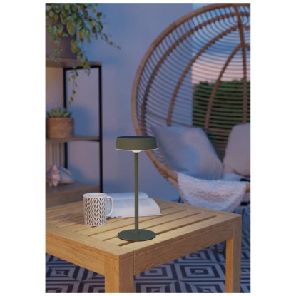 Eglo Solar-LED-Tischleuchte Simeri dimmbar Grün Höhe 31 cm Eglo Solar-LED-Tischleuchte Simeri dimmbar Grün Höhe 31 cm