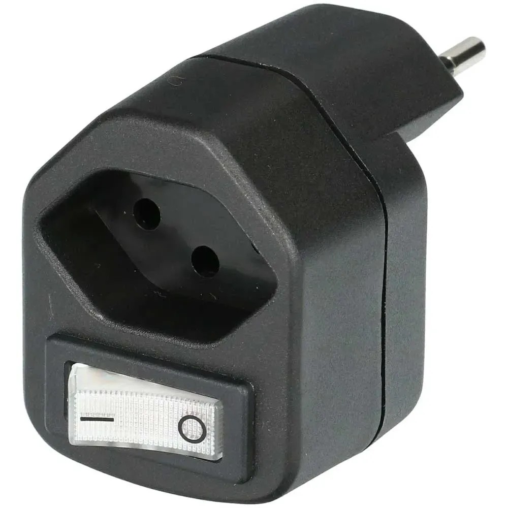 Abzweigstecker Typ13 mit Schalter Schwarz Abzweigstecker Typ13 mit Schalter Schwarz