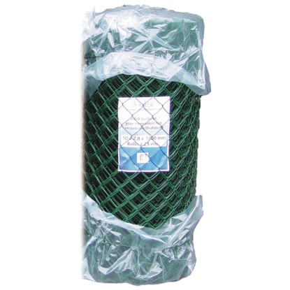 Rete metallica diagonale rivestita Verde altezza 1 m / lunghezza 12,5 m Rete metallica diagonale rivestita Verde altezza 1 m / lunghezza 12,5 m