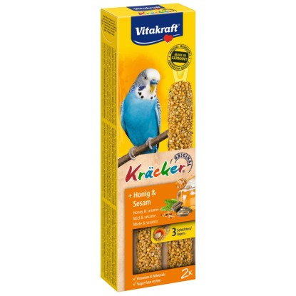 Vitakraft Kräcker Miele e sesamo per pappagallini 2 pz. / 60 g Vitakraft Kräcker Miele e sesamo per pappagallini 2 pz. / 60 g