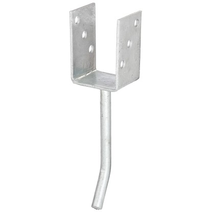 Support de poteau en forme de U avec allonge en roche de 200 x 70 x 60 mm Support de poteau en forme de U avec allonge en roche de 200 x 70 x 60 mm