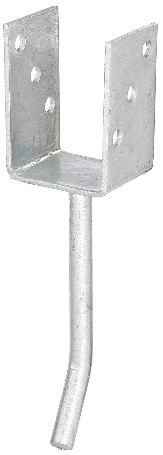 Support de poteau en forme de U avec allonge en roche de 200 x 70 x 60 mm Support de poteau en forme de U avec allonge en roche de 200 x 70 x 60 mm