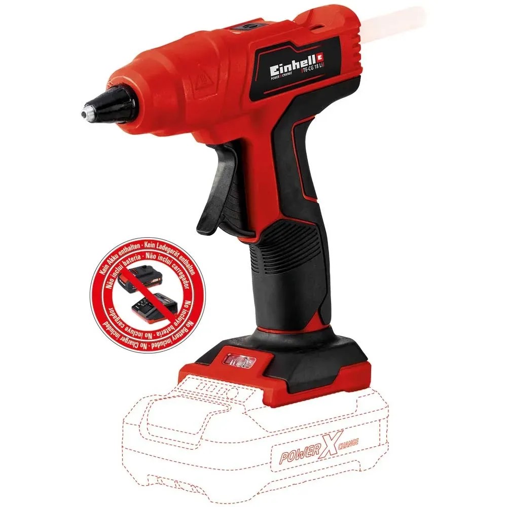 Einhell Pistola per colla a caldo a batteria TE-CG 18 Li senza batteria Einhell Pistola per colla a caldo a batteria TE-CG 18 Li senza batteria