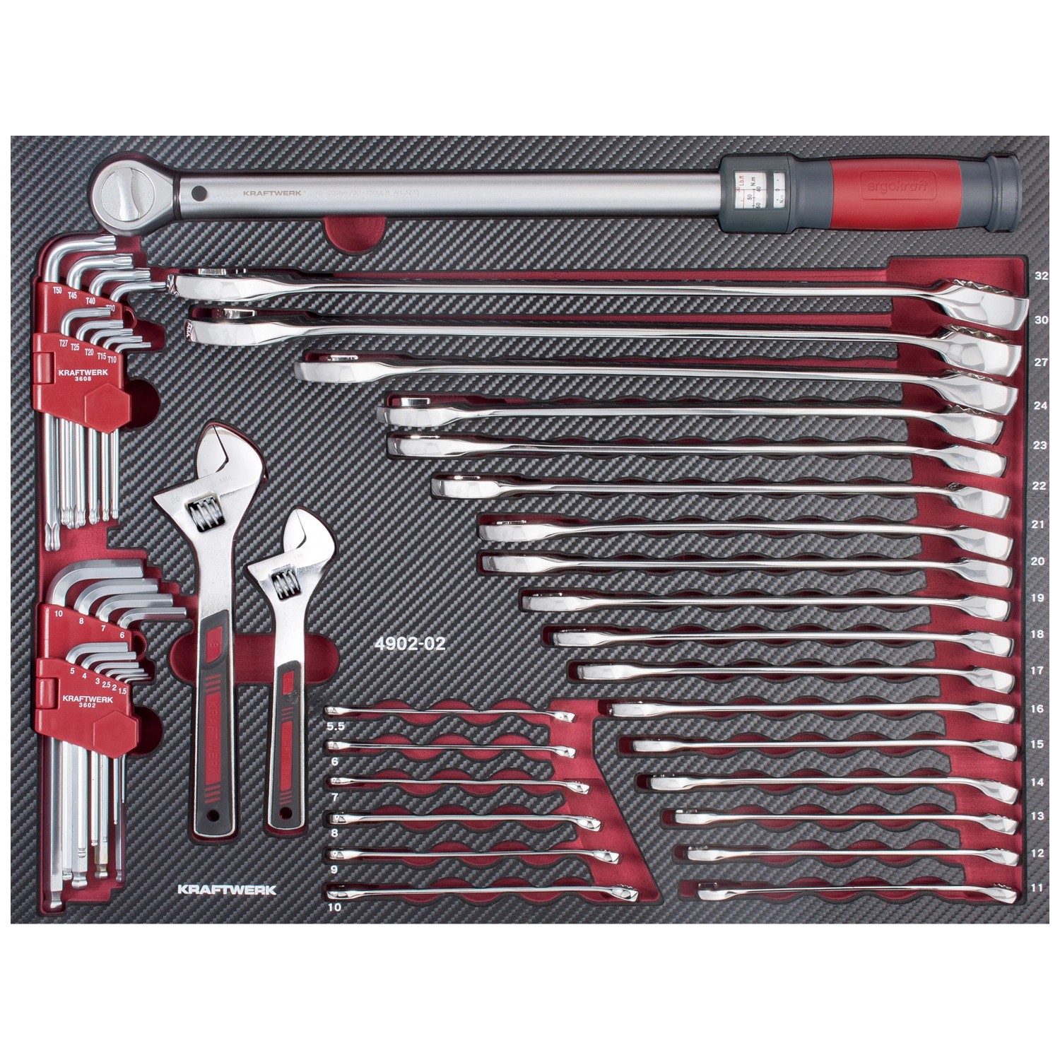 Kraftwerk Schraubenschlüsselsatz EVA 45-tlg. Kraftwerk Schraubenschlüsselsatz EVA 45-tlg.