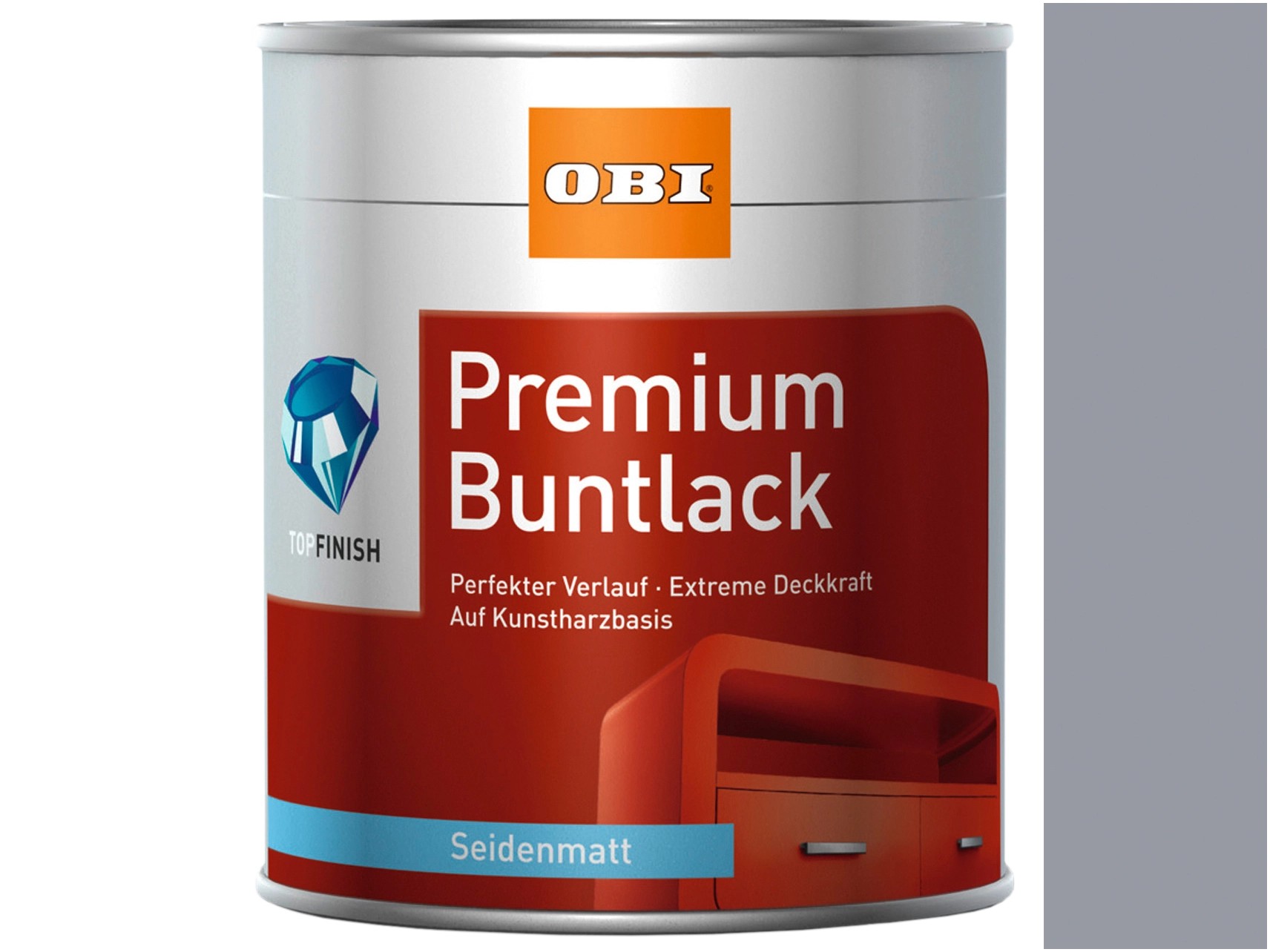 OBI Premium Buntlack Silbergrau Seidenmatt 125 Ml Kaufen Bei OBI