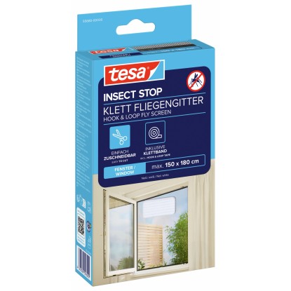 Tesa Insect Stop Zanzariera standard con nastro in velcro Bianco 180 x 150 cm Tesa Insect Stop Zanzariera standard con nastro in velcro Bianco 180 x 150 cm