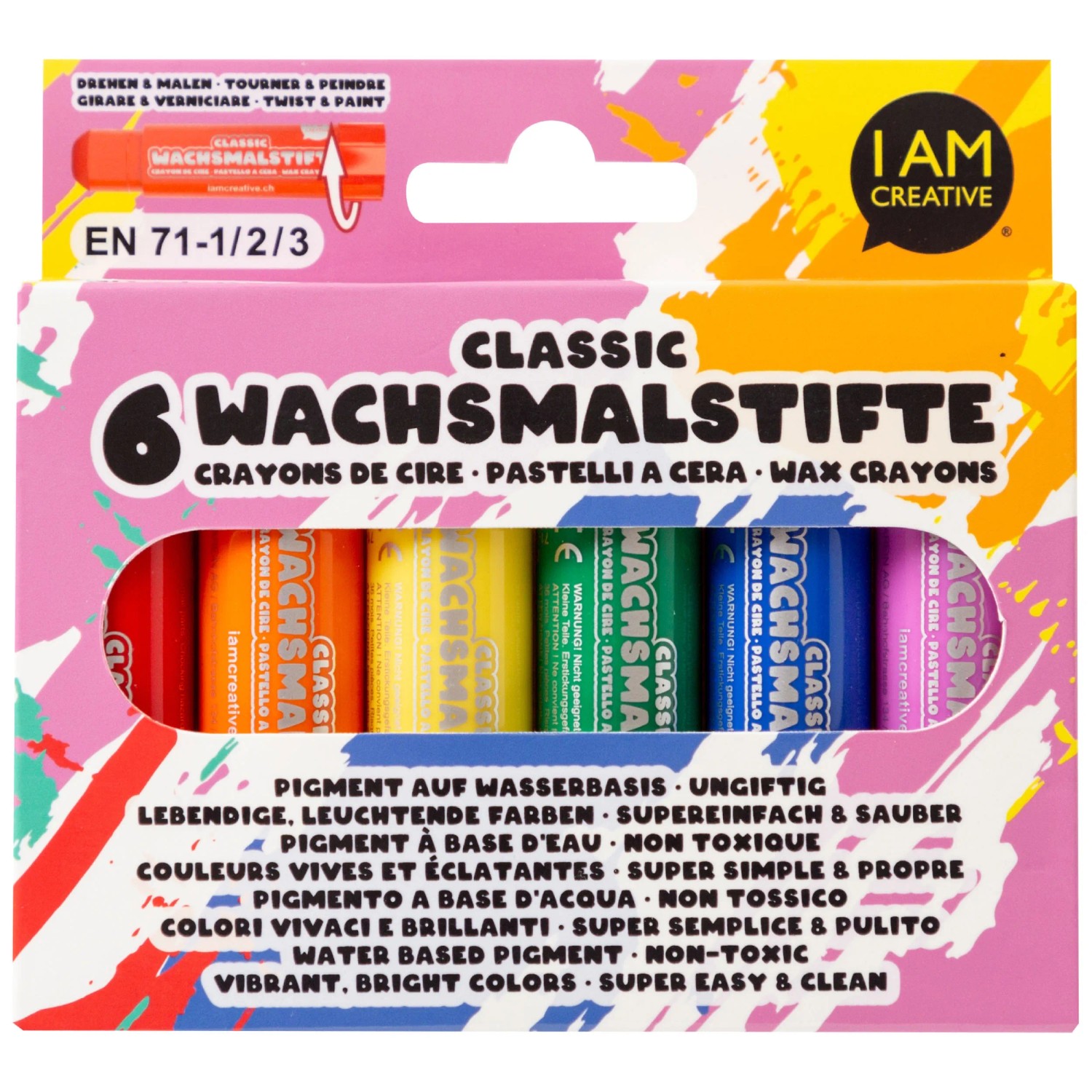 I Am Creative Wachsmalstifte Classic 6 Farben I Am Creative Wachsmalstifte Classic 6 Farben