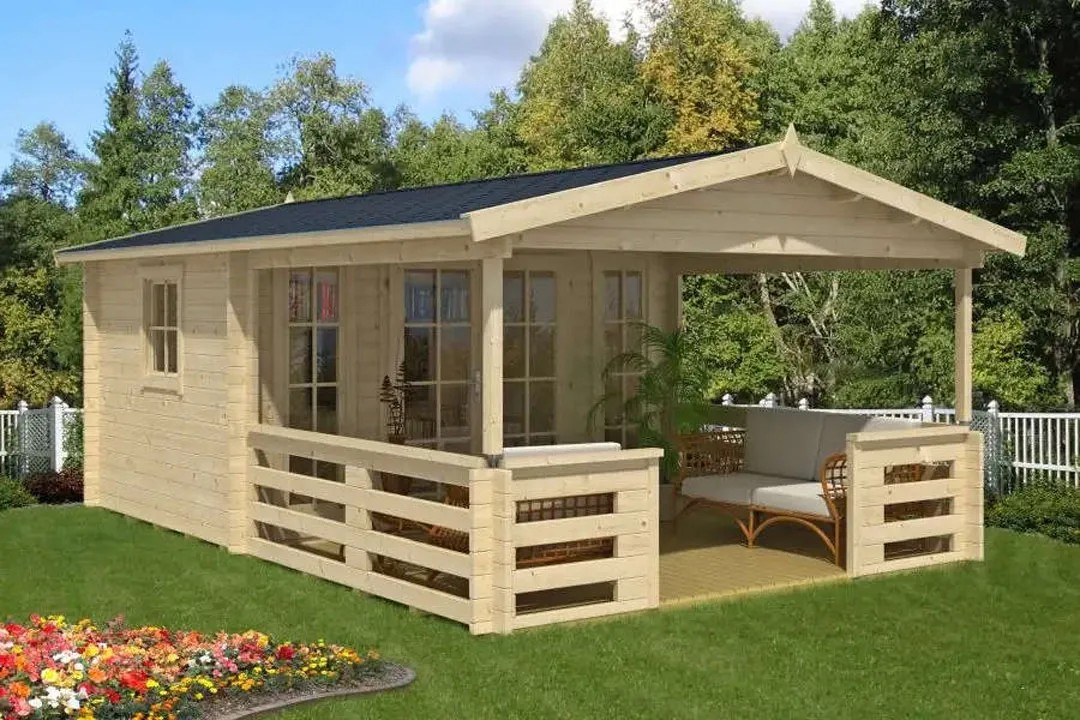 Alpholz Abri de jardin en bois toit à deux versants Non traité 920 cm x 594 cm Alpholz Abri de jardin en bois toit à deux versants Non traité 920 cm x 594 cm