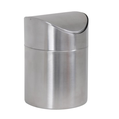 MSV Tisch-/Badezimmerabfalleimer Silber 1,2 l / Ø 12 x 16,5 cm MSV Tisch-/Badezimmerabfalleimer Silber 1,2 l / Ø 12 x 16,5 cm