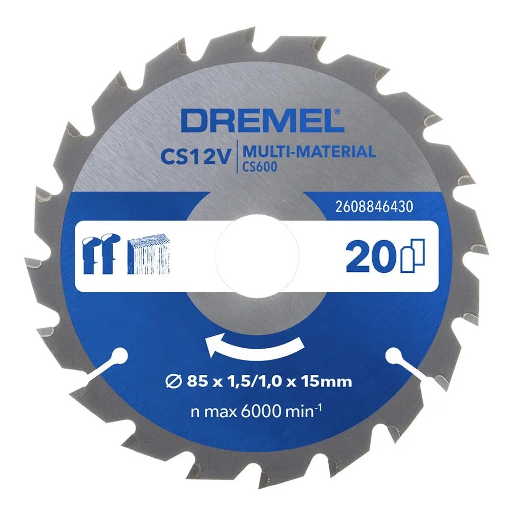Dremel Kreissägeblatt CS600 Multi-Material Ø 85 mm Dremel Kreissägeblatt CS600 Multi-Material Ø 85 mm