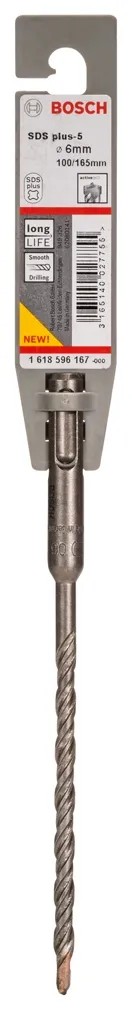 Bosch Hammerbohrer SDS-plus-5 Pro / 6 x 100 x 165 mm Bosch Hammerbohrer SDS-plus-5 Pro / 6 x 100 x 165 mm
