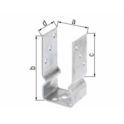 Support de poteau en forme de U à visser 150 x 70 x 60 mm Support de poteau en forme de U à visser 150 x 70 x 60 mm