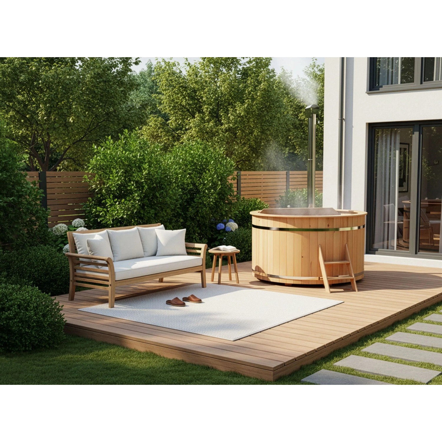 FinnTherm Holz-Badefass Bergen Ø 160 cm x 101 cm mit Ofen FinnTherm Holz-Badefass Bergen Ø 160 cm x 101 cm mit Ofen