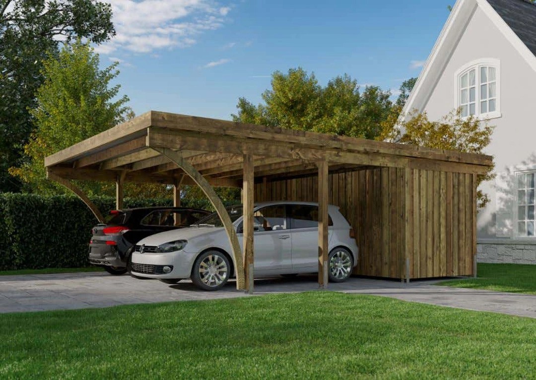 Alpholz Einzelcarport Aarhus Fichte (HxBxT) 244 x 600 x 504 cm Alpholz Einzelcarport Aarhus Fichte (HxBxT) 244 x 600 x 504 cm