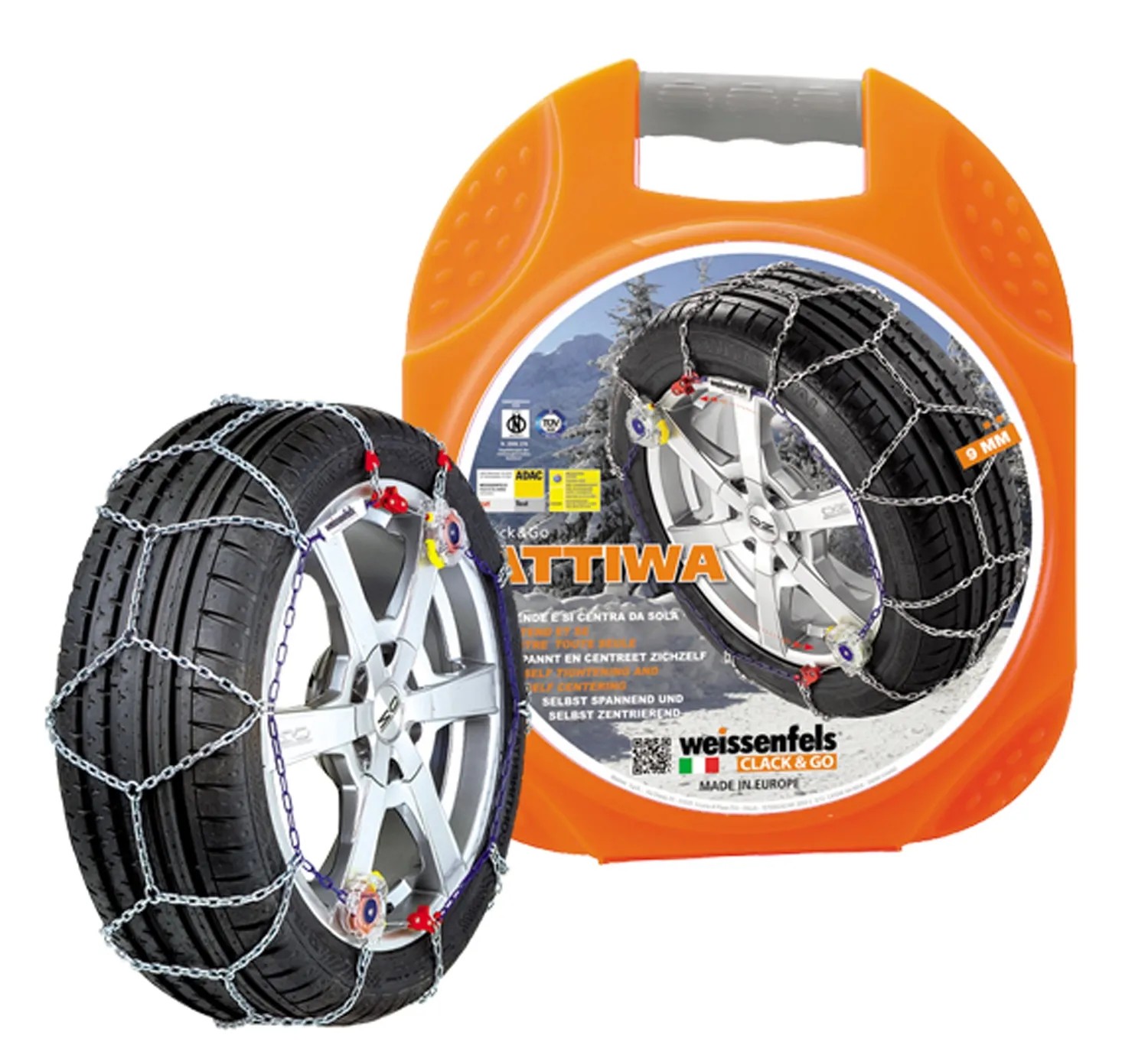 Attiwa Clack & Go Schneekette 9 mm / Gr. 10 Attiwa Clack & Go Schneekette 9 mm / Gr. 10