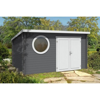 Alpholz Holz-Gartenhaus Pultdach Unbehandelt 380 cm x 325 cm Alpholz Holz-Gartenhaus Pultdach Unbehandelt 380 cm x 325 cm