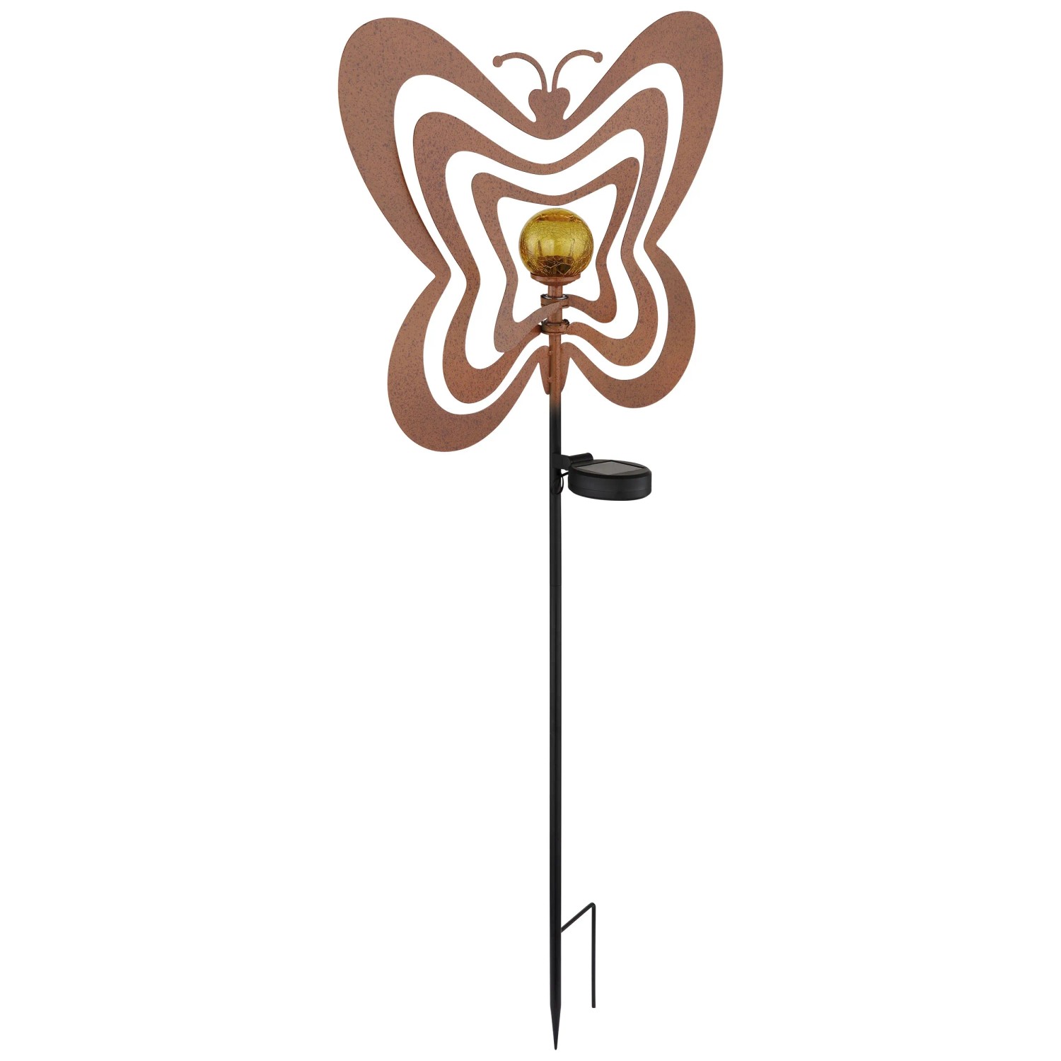 Globo LED Solarspies Schmetterling Metall Rost 83 cm Globo LED Solarspies Schmetterling Metall Rost 83 cm