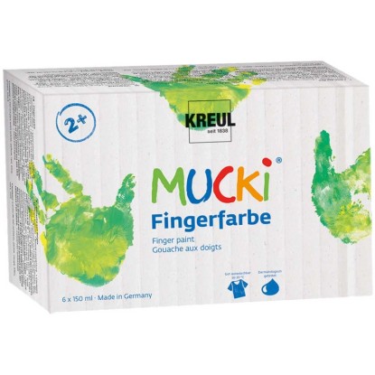 Kreul Mucki Fingerfarbe 150 ml / 6er-Set Kreul Mucki Fingerfarbe 150 ml / 6er-Set