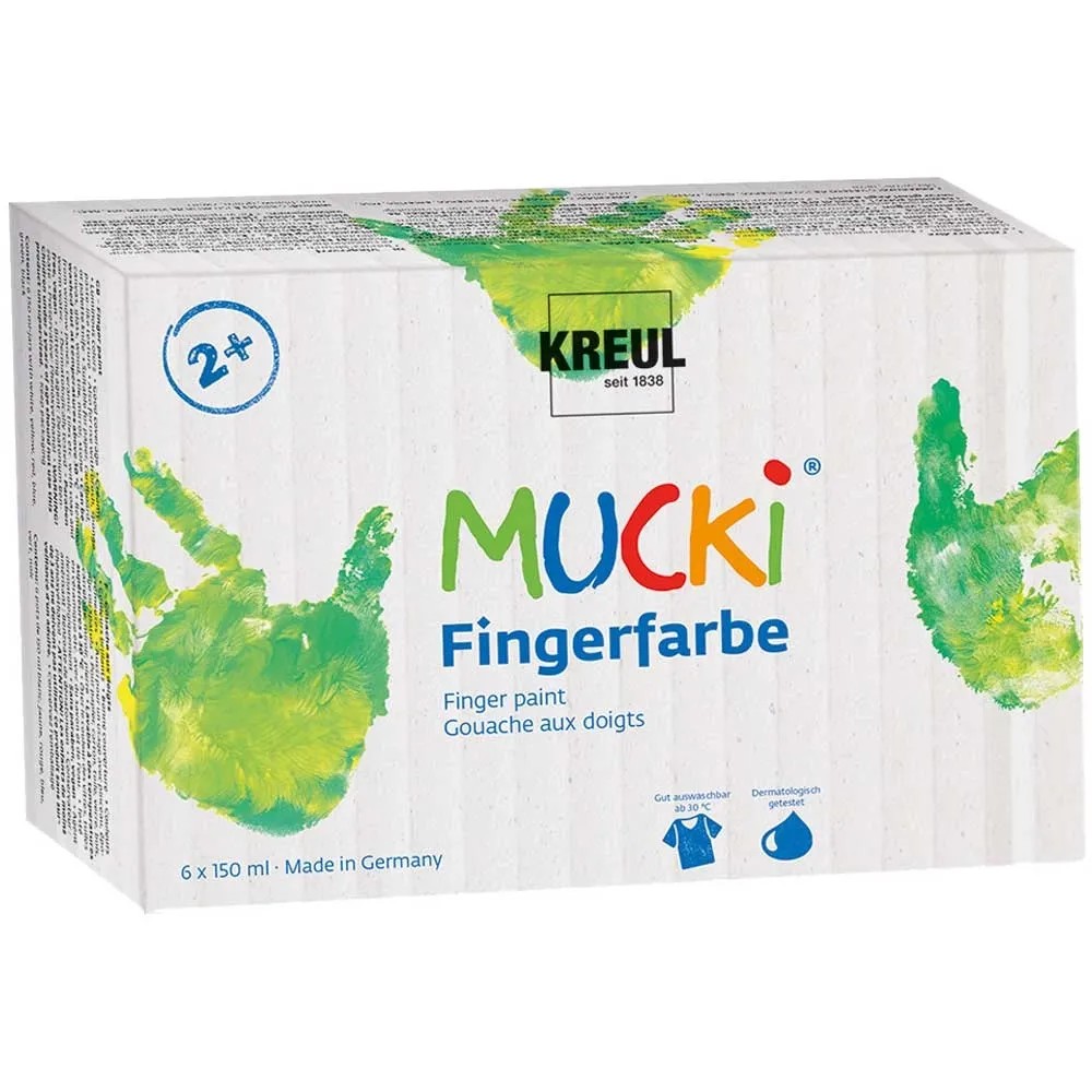 Kreul Mucki Fingerfarbe 150 ml / 6er-Set Kreul Mucki Fingerfarbe 150 ml / 6er-Set