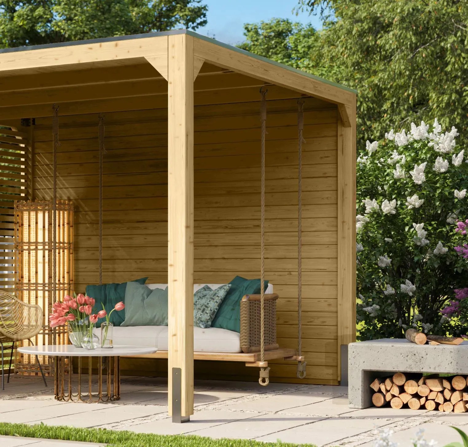 Karibu Seitenwand für Fyrkant Pavillon Karibu Seitenwand für Fyrkant Pavillon