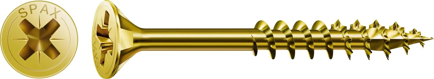 Spax Pozi Stahl gehärtet Gelb 4 x 60 mm / 75 Stk. Spax Pozi Stahl gehärtet Gelb 4 x 60 mm / 75 Stk.