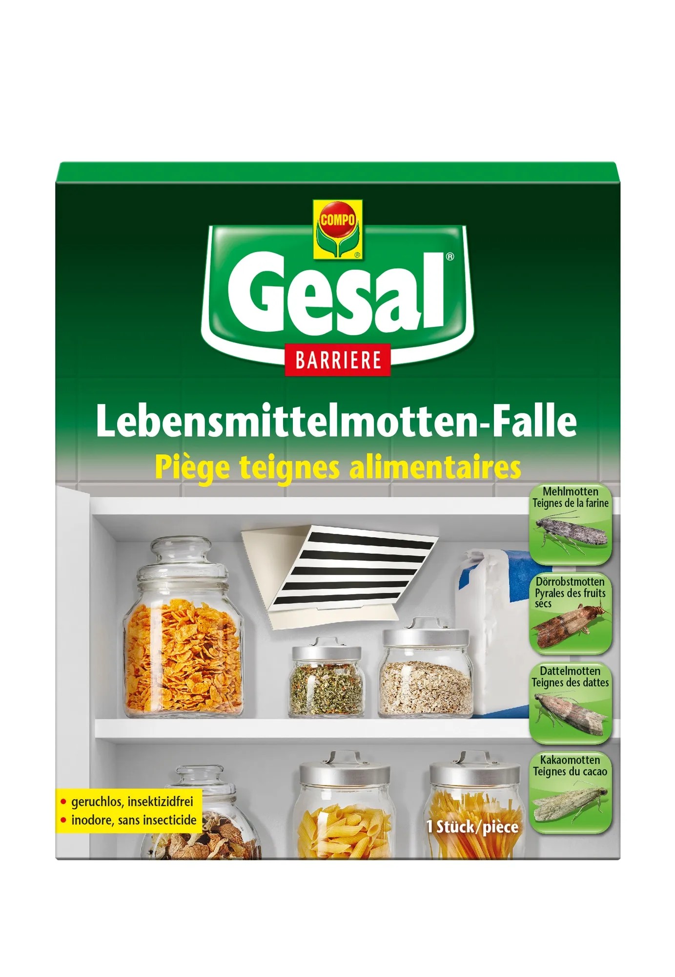 Gesal Trappola antitarme alimentari Barriere 1 pezzo Gesal Trappola antitarme alimentari Barriere 1 pezzo