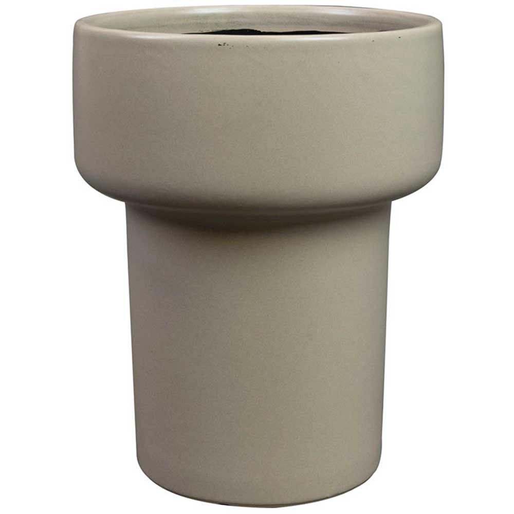 TerSteege Blumentopf Seppe hoch Keramik Taupe Ø 15 cm Höhe 19 cm