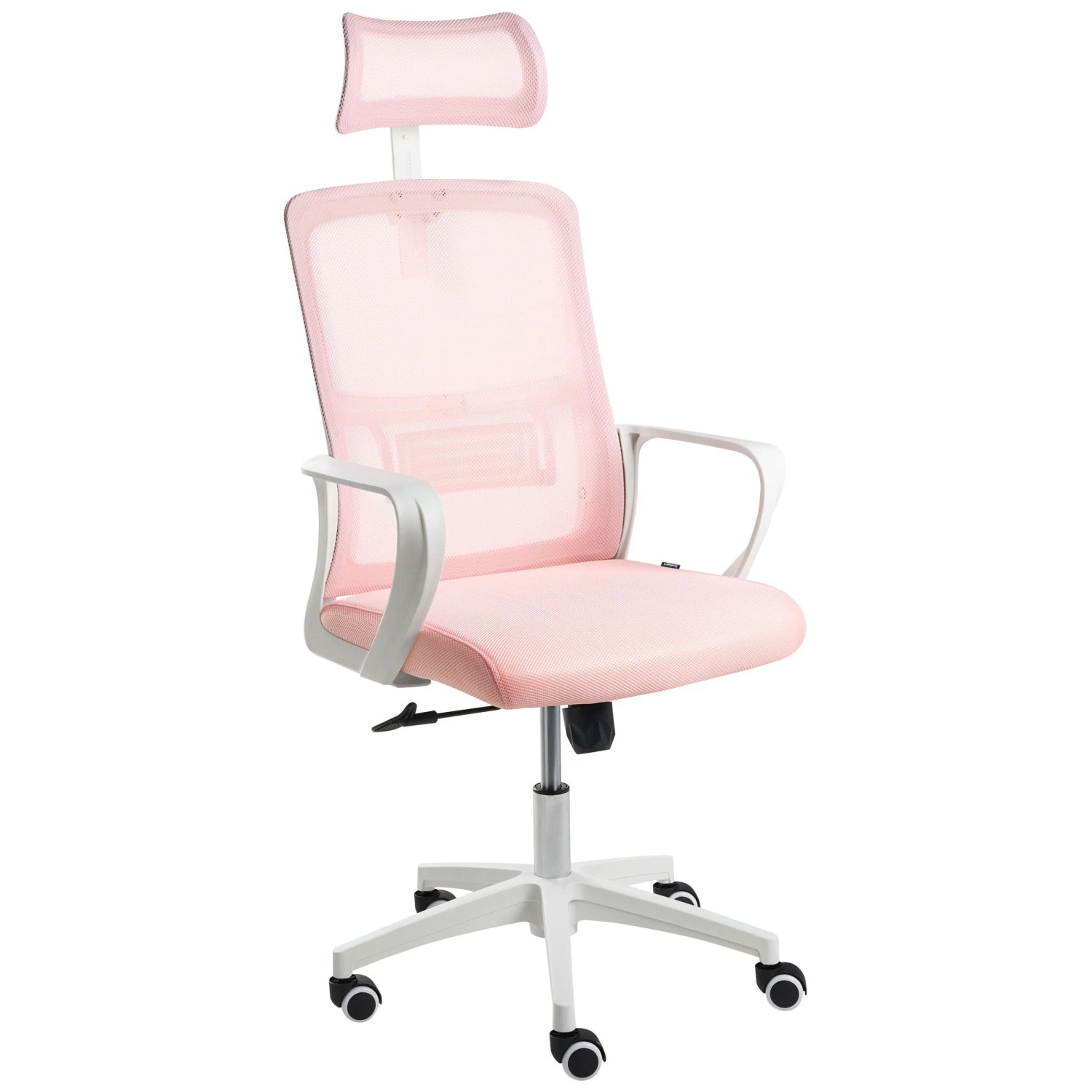 Beliani Chaise de bureau Monarch en plastique et maille rose 110 x 46 x 62 cm Beliani Chaise de bureau Monarch en plastique et maille rose 110 x 46 x 62 cm