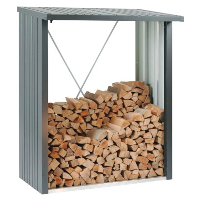 Biohort Scaffale per legna WoodStock 150 Grigio scuro metallizzato Biohort Scaffale per legna WoodStock 150 Grigio scuro metallizzato