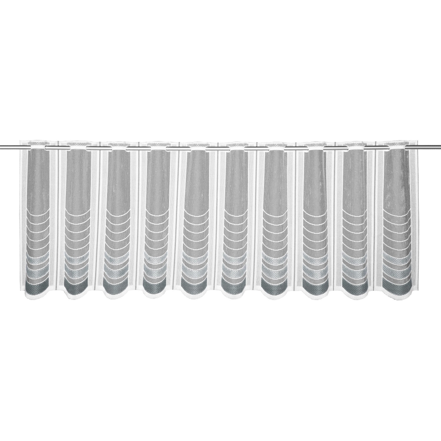 Bistrogardine Grau-Weiss 45 x 145 cm Bistrogardine Grau-Weiss 45 x 145 cm