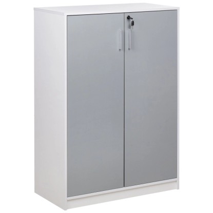 Beliani Armoire de bureau Zehna gris clair/blanc 117 x 80 x 40 cm Beliani Armoire de bureau Zehna gris clair/blanc 117 x 80 x 40 cm