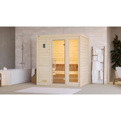 Weka Sauna in legno massiccio Bergen 1 set risparmio 5,4 kW Weka Sauna in legno massiccio Bergen 1 set risparmio 5,4 kW
