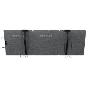 Pannello solare Ecoflow NextGen G2, 160W, pieghevole, nero, con supporto.