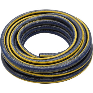 Tubo da giardino LUX-TOOLS PRO arrotolato, 13 mm (1/2 pollice), 10 m, blu-giallo.
