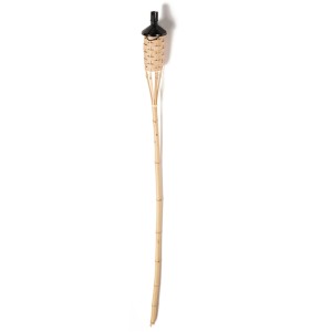 Bambusfackel Natur, 150 cm hoch, für stimmungsvolle Gartenbeleuchtung.